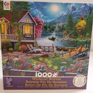 CEACO WEEKEND RETREAT JIGSAW PUZZLE LAKEHOUSE 1000 PCS #3159-8